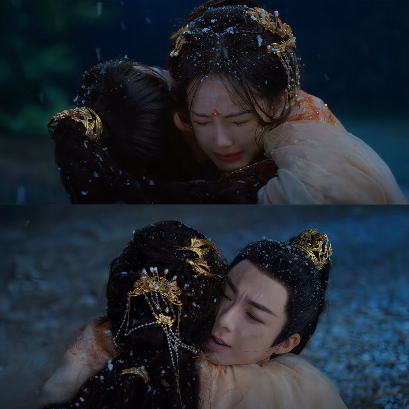 Sau cùng, Nam Hành cũng chịu nôn hết nước ra ngoài. Với cái ôm chầm đầy nhẹ nhõm của nàng, hẳn là hiểu lầm giữa hai người đã được hóa giải.
