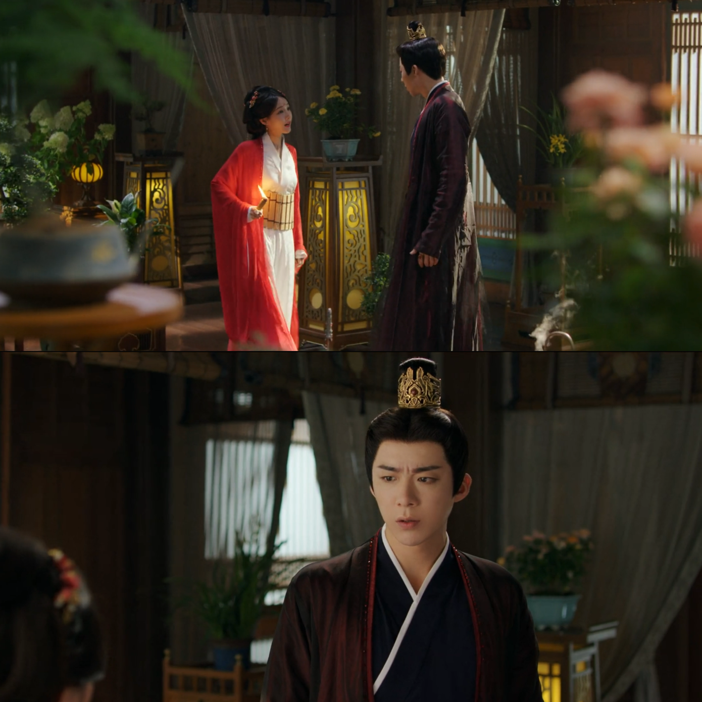 Nhất Mộng cũng nhận ra cái oái oăm này. Nàng thoải mái trêu tức chàng rồi đe dọa đủ đường khiến Nam Hành chỉ biết tức tối, còn khán giả thì cười lăn.