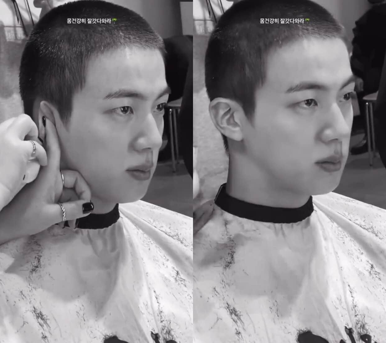 Cận cảnh chiếc visual nam tính của Jin, cắt tóc cũng vẫn đẹp trai! Cận cảnh chiếc visual nam tính của Jin, cắt tóc cũng vẫn đẹp trai!