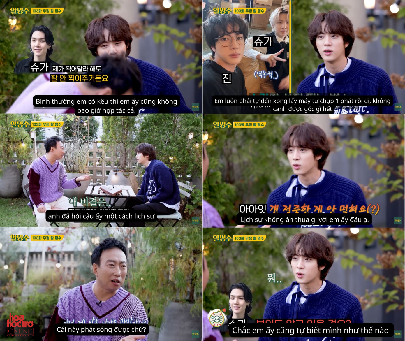 Jin chia sẻ tip chụp ảnh selfie cùng SUGA "khó ở", nhưng lại như "bóc phốt". Jin chia sẻ tip chụp ảnh selfie cùng SUGA "khó ở", nhưng lại như "bóc phốt".