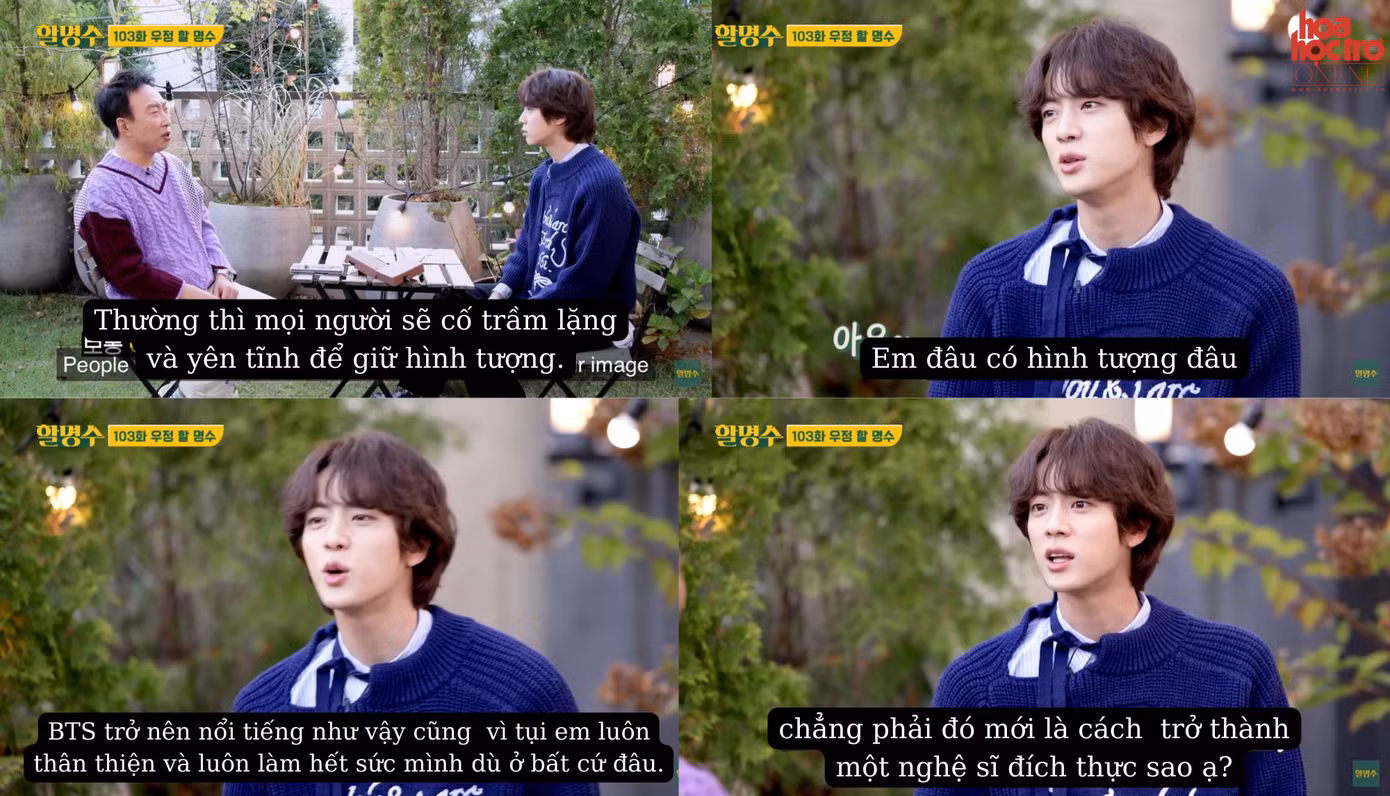 Thẳng thắn, thật thà là điểm thu hút khi đi show của Jin.