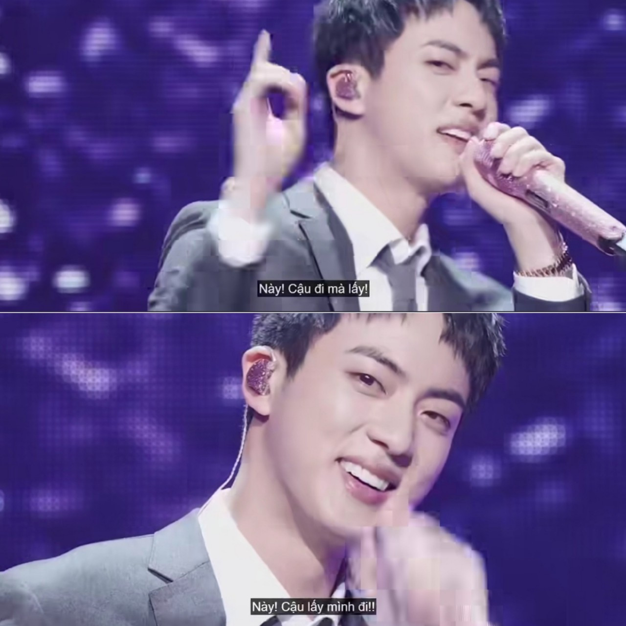 Người hâm mộ quắn quéo trước trend hai câu đồng âm không ngờ tới của Jin.