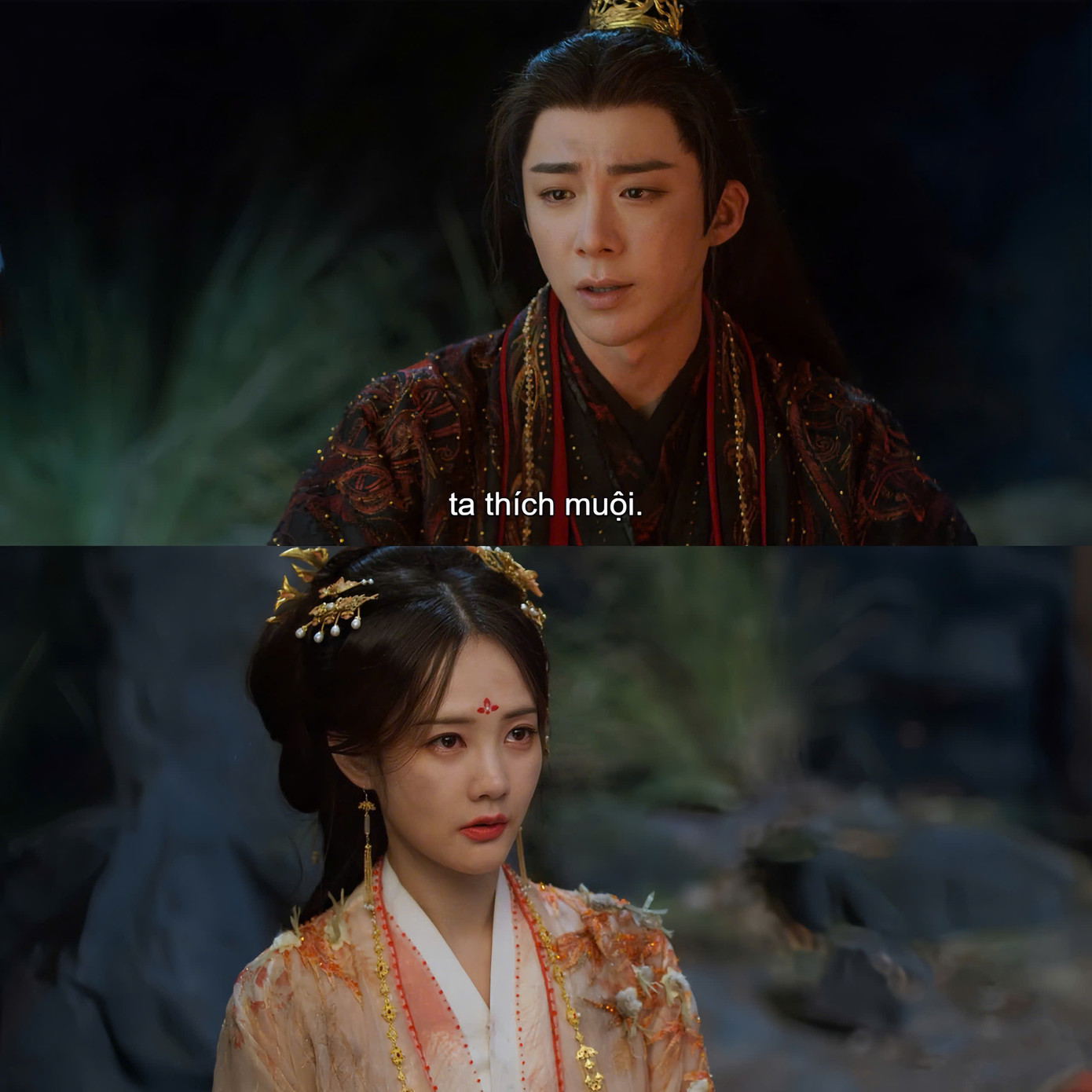 Đúng như dự đoán, Nhất Mộng vẫn từ chối vì không thể để bi kịch của kịch bản gốc diễn ra. Nhưng lần này, trong đôi mắt nàng lại có sự day dứt vì dối lòng.