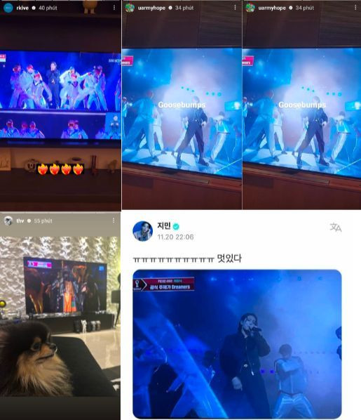 Đương nhiên không thể thiếu sự ủng hộ của các thành viên cho út cưng nhà BTS. Đương nhiên không thể thiếu sự ủng hộ của các thành viên cho út cưng nhà BTS.