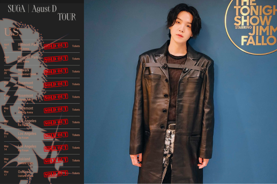 Bất chấp giá vé tăng, concert tại Mỹ của SUGA vẫn bán sạch vé trong thời gian ngắn. Trong khi đó TXT vẫn giữ được mức bán khả quan. Bất chấp giá vé tăng, concert tại Mỹ của SUGA vẫn bán sạch vé trong thời gian ngắn. Trong khi đó TXT vẫn giữ được mức bán khả quan.