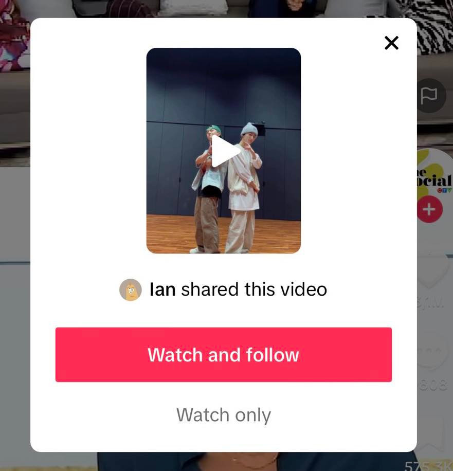 Một tài khoản hiện lên khi nhấn vào liên kết TikTok được Jung Kook chia sẻ.