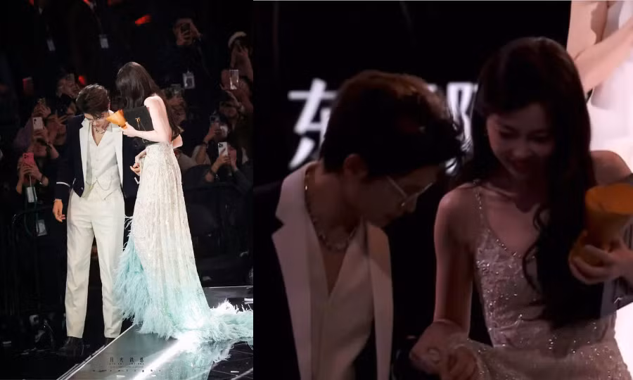 "Tử Kỳ" ân cần đỡ "Diệu Diệu" sau khi phát biểu. Động thái nhanh chóng leo thẳng lên No.3 hot search và đại bạo đỏ toàn "cõi Weibo", cho thấy sức hút vang động của "Vũ Trụ Trung Hân". "Tử Kỳ" ân cần đỡ "Diệu Diệu" sau khi phát biểu. Động thái nhanh chóng leo thẳng lên No.3 hot search và đại bạo đỏ toàn "cõi Weibo", cho thấy sức hút vang động của "Vũ Trụ Trung Hân".