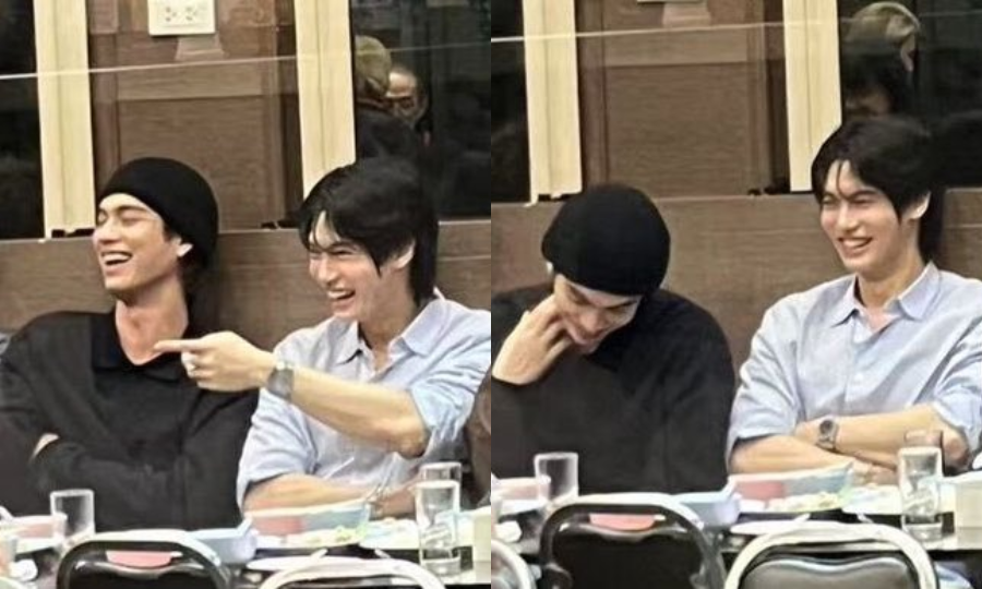 Thỏa lòng mong ước của người hâm mộ, Bright - Win ngồi cạnh nhau trong bữa ăn, trò chuyện và cười nói vui vẻ. Thỏa lòng mong ước của người hâm mộ, Bright - Win ngồi cạnh nhau trong bữa ăn, trò chuyện và cười nói vui vẻ.