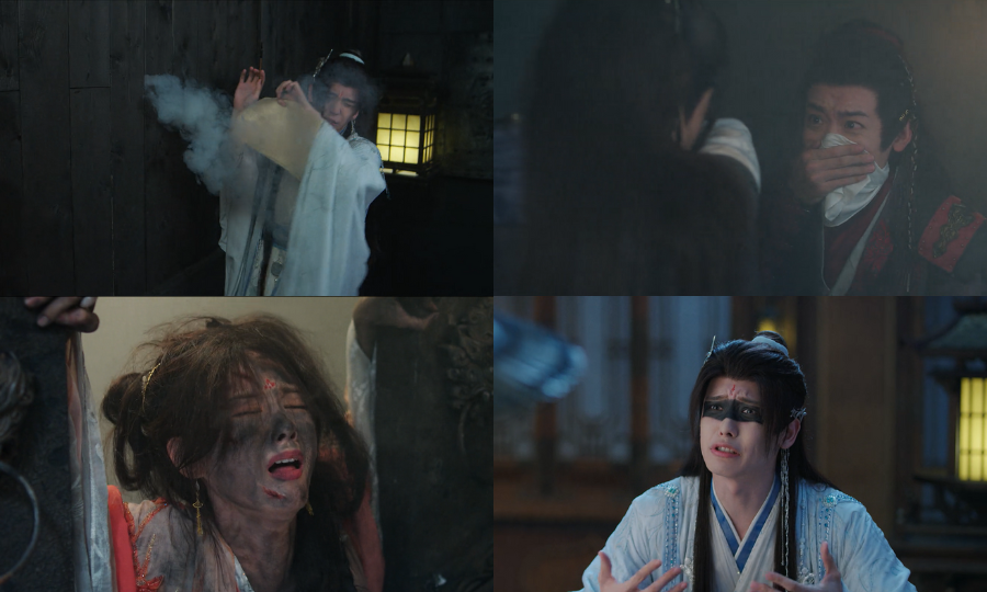 Tuy nhiên, kết cục quá dễ đoán - nàng kích nổ cả mật thất. Còn Thượng Quan bên ngoài "hưởng" một màn xăm đen hai mắt. Tuy nhiên, kết cục quá dễ đoán - nàng kích nổ cả mật thất. Còn Thượng Quan bên ngoài "hưởng" một màn xăm đen hai mắt.