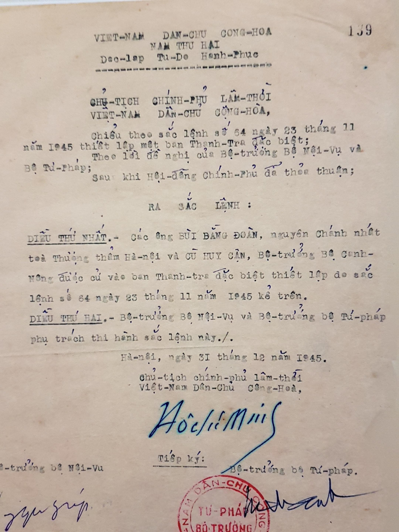Chuyện cụ Bùi Bằng Đoàn: Trưởng Ban thanh tra đặc biệt ảnh 1