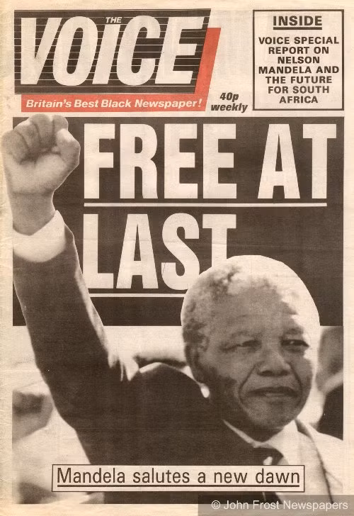Bài báo đăng thông tin Mandela được tự do