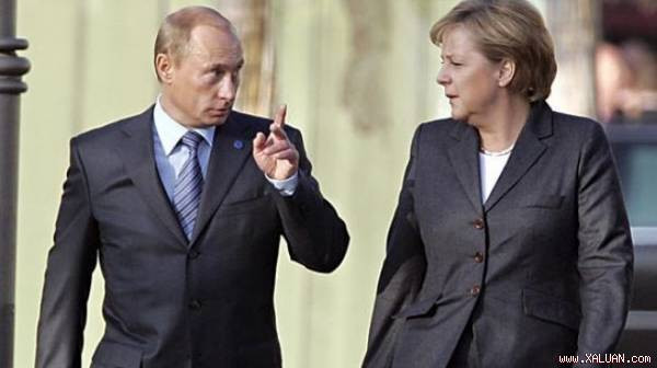 Tổng thống Nga Vladimir Putin và Thủ tướng Đức Angela Merkel.