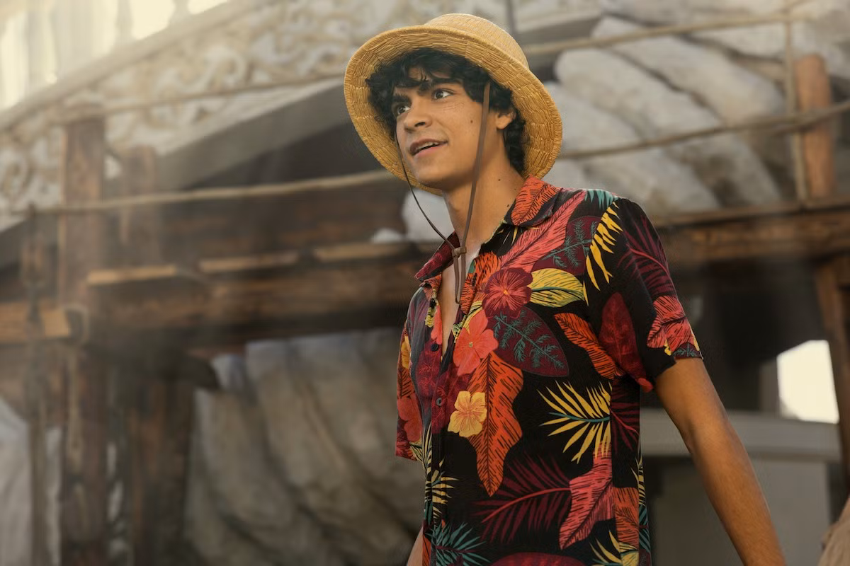 Tạo hình của Iñaki Godoy trong vai chính Luffy.