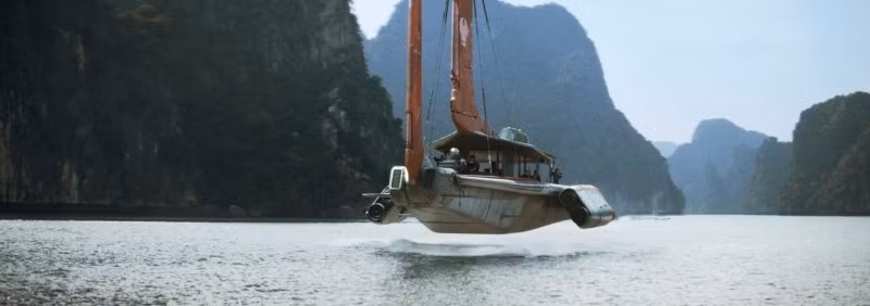 Vịnh Hạ Long làm nền cho câu chuyện giả tưởng trong The Creator (2023). Vịnh Hạ Long làm nền cho câu chuyện giả tưởng trong The Creator (2023).
