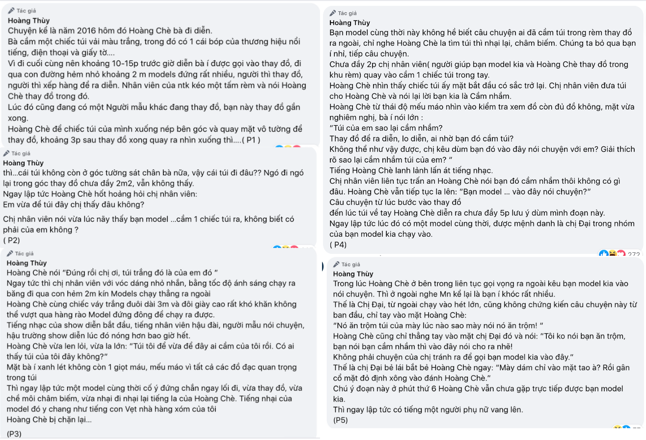 Hoàng Thùy chia sẻ về sự việc mất túi năm nào.