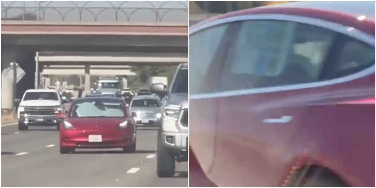 Kính chắn gió và cửa sổ hai bên của xe đều bị che lại.