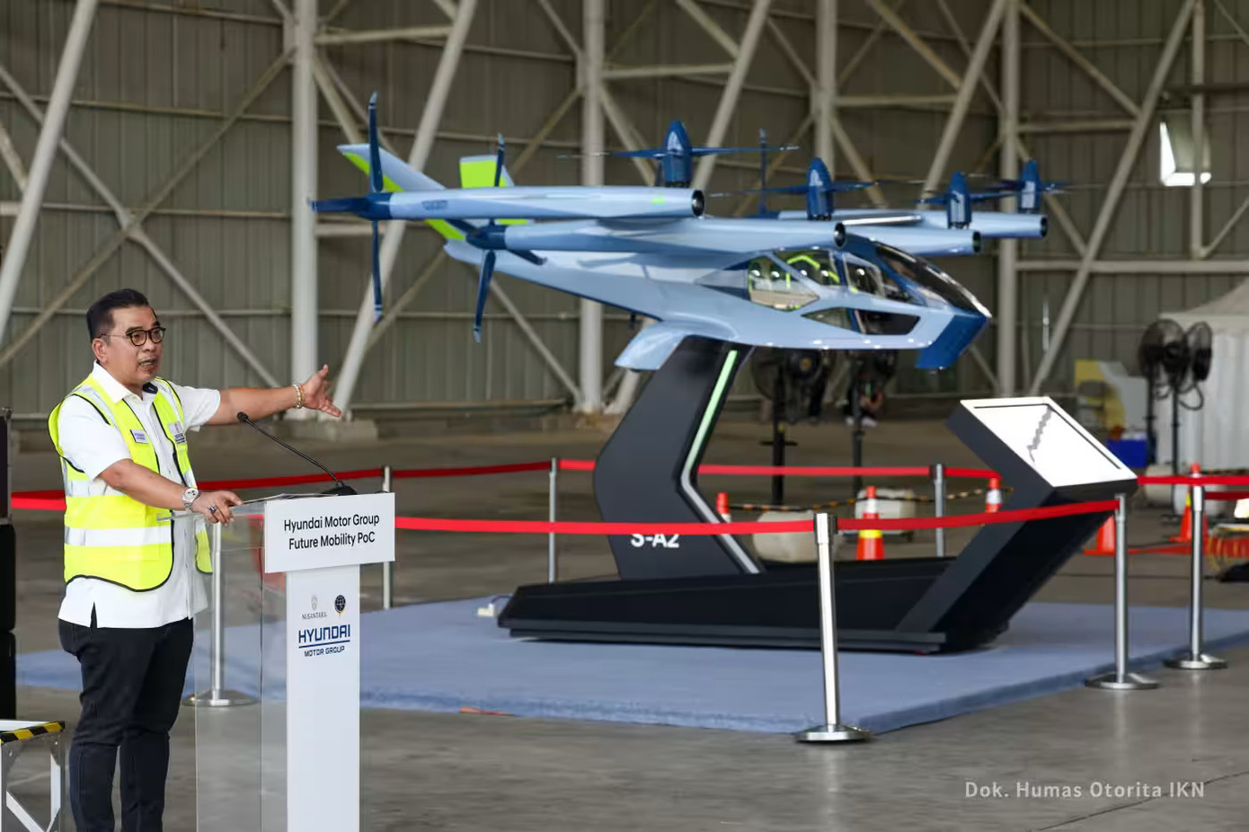 Chiếc taxi bay của Hyundai có thể bay với tốc độ lên tới 200 km/giờ và chở được 4 người. (Ảnh: Cơ quan quản lý Ibu Kota Nusantara).