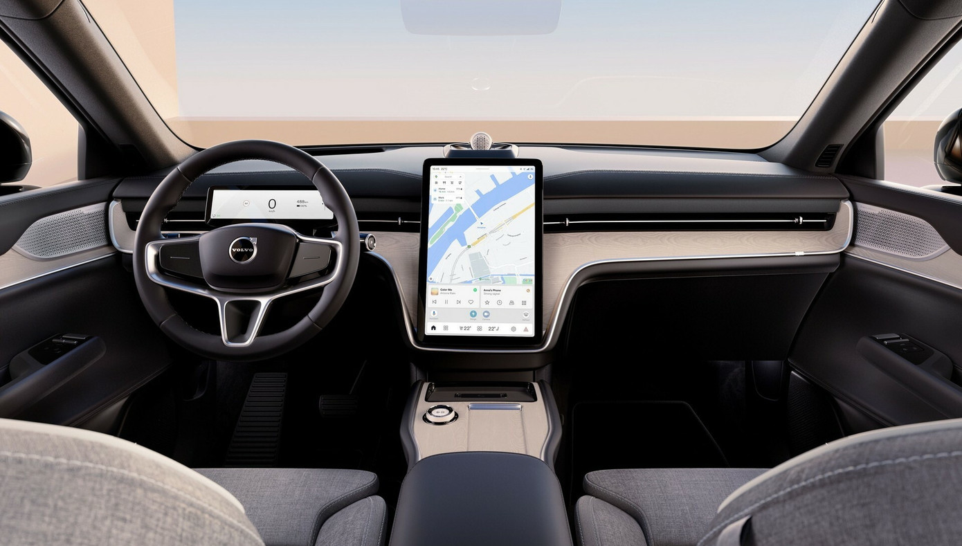 Khoang nội thất tối giản trên Volvo EX90. Khoang nội thất tối giản trên Volvo EX90.