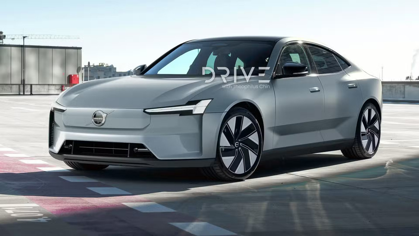 Mô phỏng thiết kế của sedan điện Volvo ES90.