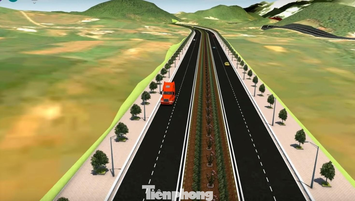 Phối cảnh dự án đi qua nông trường Mộc Châu, Sơn La được nhà đầu tư xây dựng.