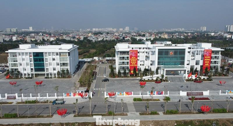 Toàn cảnh khu trụ sở Huyện ủy - HĐND - UBND huyện Gia Lâm vừa khánh thành ngày 18/1