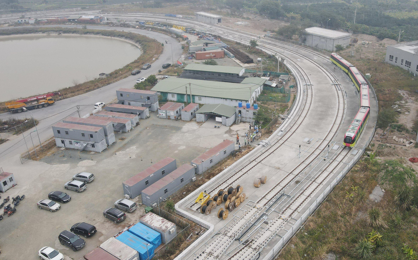 Công trường ga depot Nhổn - Ga Hà Nội.