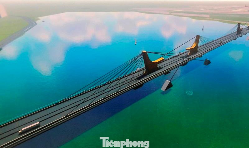 Ở phương án thiết kế 2: Cầu Trần Hưng Đạo có dây văng và trụ tháp ở giữa. Ở phương án thiết kế 2: Cầu Trần Hưng Đạo có dây văng và trụ tháp ở giữa.