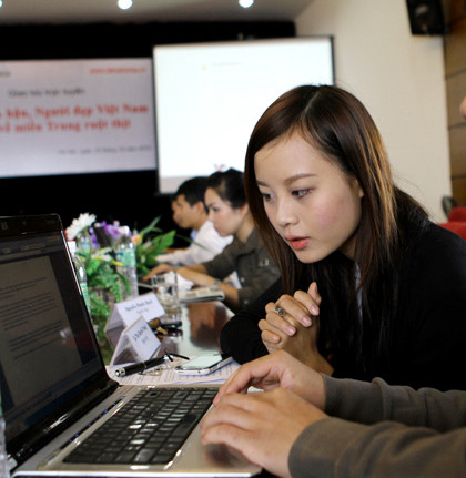 Người đẹp Lê Thu Huyền Trang.