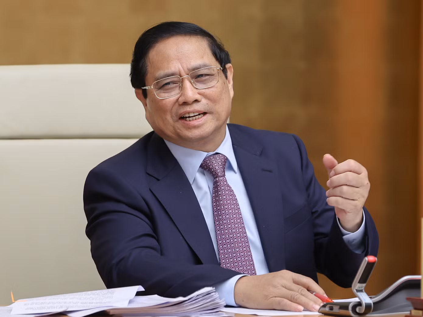 Thủ tướng Phạm Minh Chính phát biểu tại phiên họp. Ảnh: Nhật Bắc Thủ tướng Phạm Minh Chính phát biểu tại phiên họp. Ảnh: Nhật Bắc