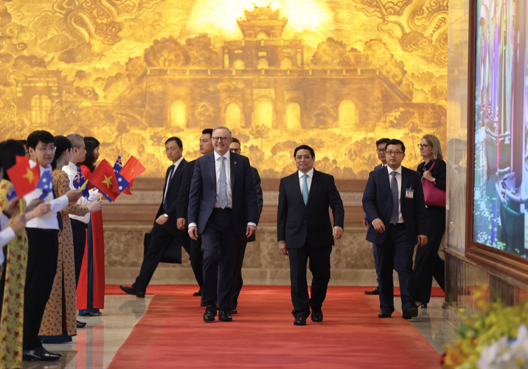 Thủ tướng Phạm Minh Chính và Thủ tướng Úc Anthony Albanese. (Ảnh: Như Ý)