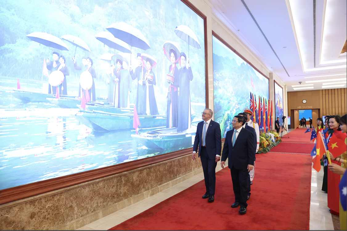 Chuyến thăm của Thủ tướng Anthony Albanese diễn ra trong bối cảnh quan hệ Đối tác chiến lược Việt – Úc thời gian qua phát triển mạnh mẽ, thực chất và hiệu quả trên các lĩnh vực. (Ảnh: Như Ý) Chuyến thăm của Thủ tướng Anthony Albanese diễn ra trong bối cảnh quan hệ Đối tác chiến lược Việt – Úc thời gian qua phát triển mạnh mẽ, thực chất và hiệu quả trên các lĩnh vực. (Ảnh: Như Ý)