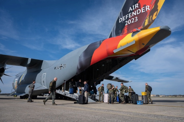 Air Defender 2023 có sự tham gia của 250 máy bay của 25 quốc gia NATO và các đối tác. (Ảnh: AP) Air Defender 2023 có sự tham gia của 250 máy bay của 25 quốc gia NATO và các đối tác. (Ảnh: AP)