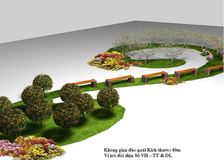 Không gian đào quất tại ngã 3 Hàng Dầu- Đinh Tiên Hoàng. Không gian đào quất tại ngã 3 Hàng Dầu- Đinh Tiên Hoàng