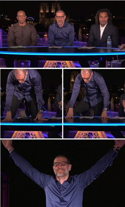 HLV Bilic sướng phát điên, leo lên bàn lạy học trò ảnh 2