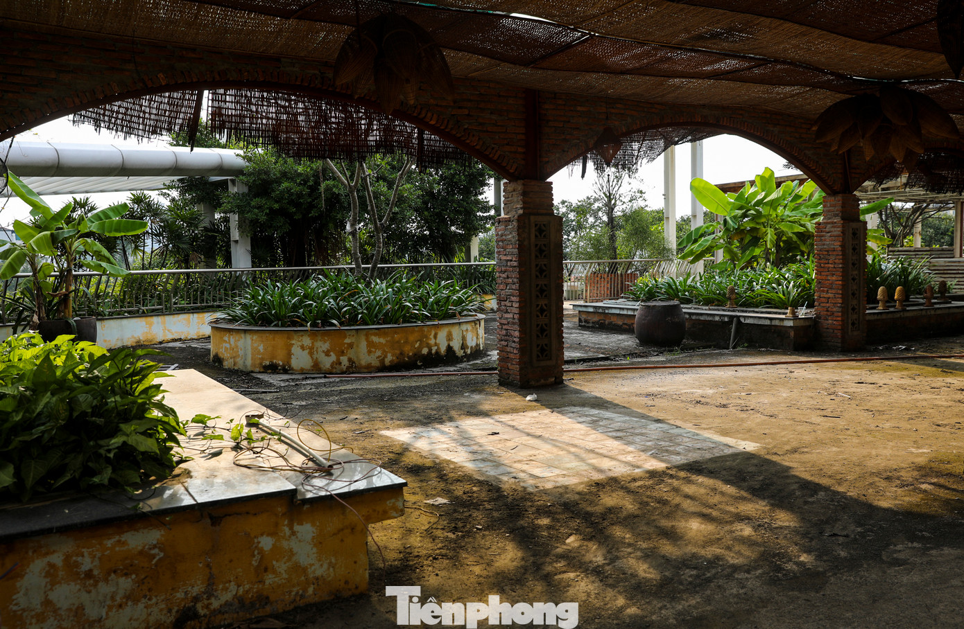 Khu vực sân thượng của Nhà Thiếu nhi hiện bỏ trống và chưa được dùng để khai thác cho hoạt động nào.