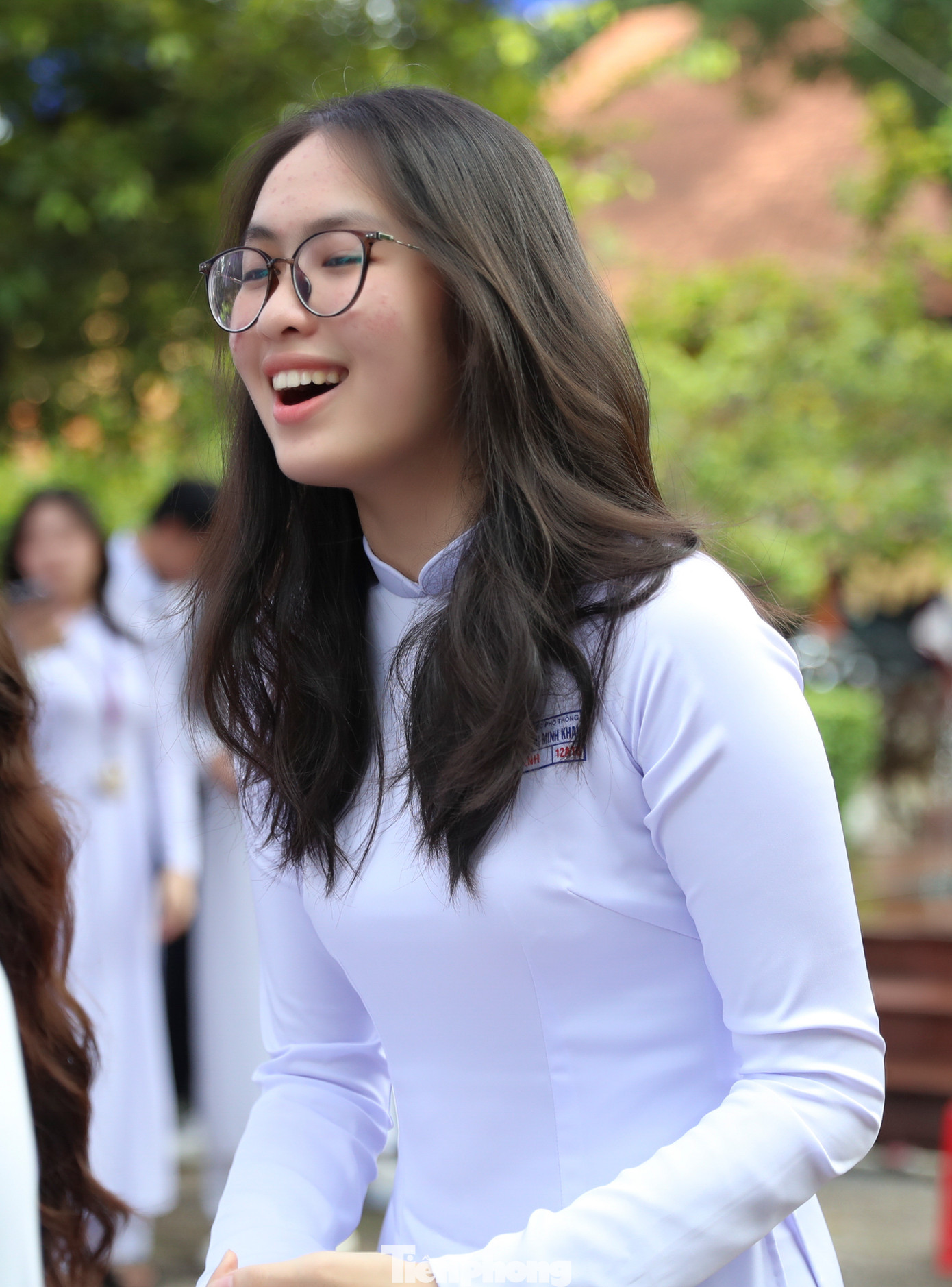 Khoảnh khắc vui tươi của các nữ sinh trong sáng 5/9.