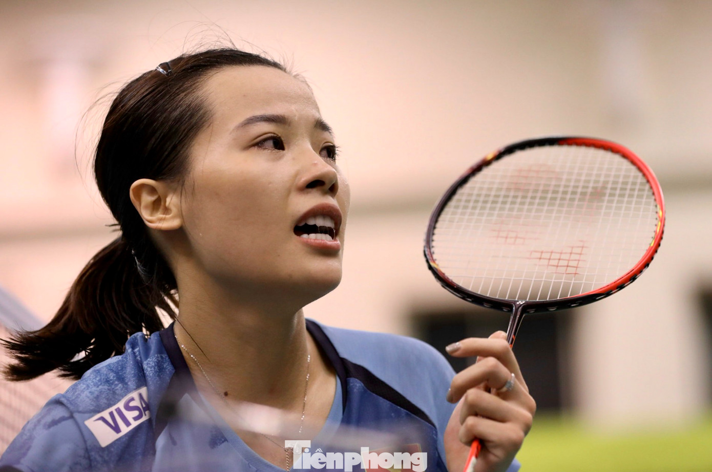 Giọt nước mắt hạnh phúc của Nguyễn Thuỳ Linh sau khi có cuộc lội ngược dòng ngoạn mục trước đối thủ Nhật Bản.