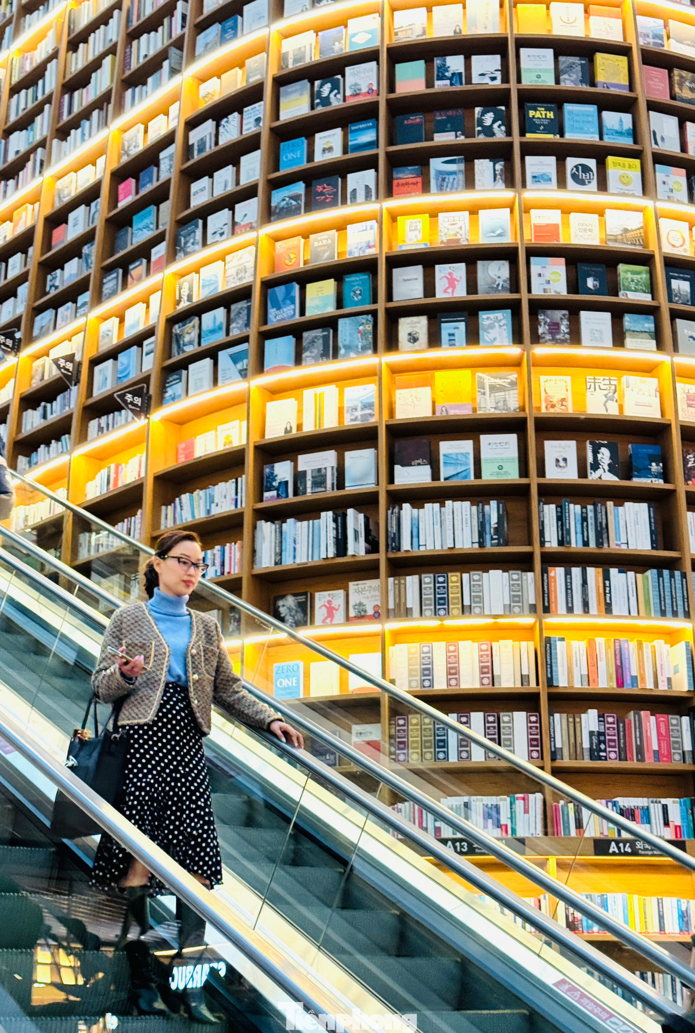 Với những du khách ngại lang thang để tìm một cuốn sách hoặc có nhu cầu tra cứu cấp tốc thì thư viện luôn sẵn một dãy hàng chục chiếc iPad chứa sẵn hàng nghìn đầu sách điện tử (e-book) và tạp chí để mọi người lựa chọn.