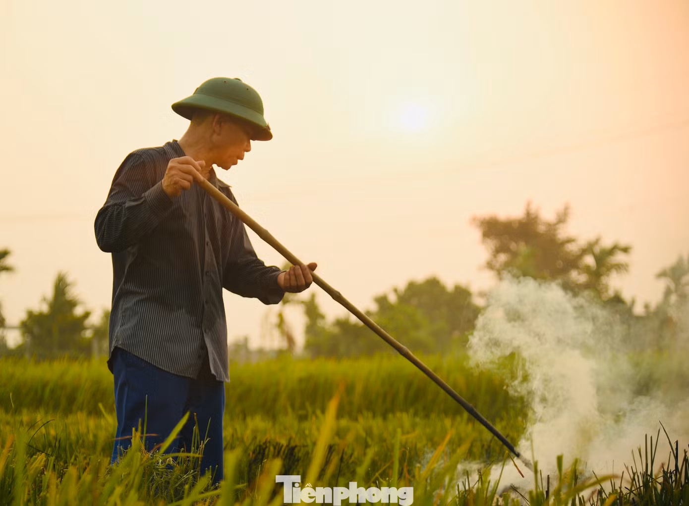 Trong đợt nắng nóng kỷ lục ở Hà Nội, 18h chiều, ánh nắng vẫn chói chang và nhiệt độ vẫn ở ngưỡng 37-38 độ C.