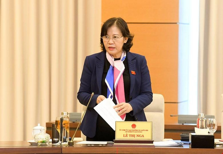 Chủ nhiệm Ủy ban Tư pháp Lê Thị Nga