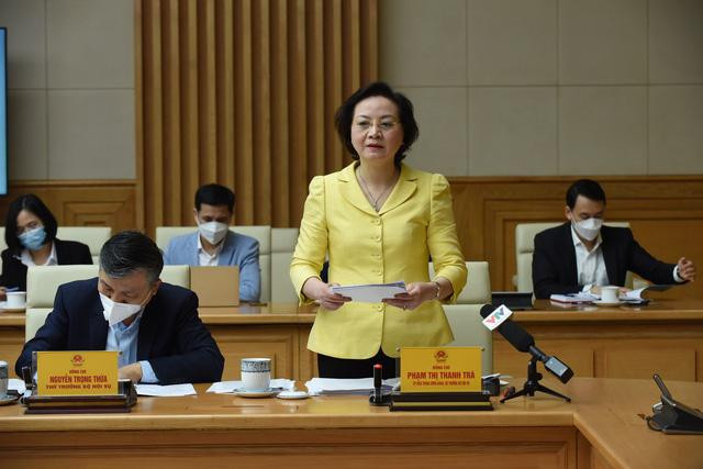 Đồng chí Phạm Thị Thanh Trà, Bộ trưởng Bộ Nội vụ, Phó Trưởng Ban Thường trực Ban Chỉ đạo phát biểu tại cuộc họp. Ảnh VGP Đồng chí Phạm Thị Thanh Trà, Bộ trưởng Bộ Nội vụ, Phó Trưởng Ban Thường trực Ban Chỉ đạo phát biểu tại cuộc họp. Ảnh VGP
