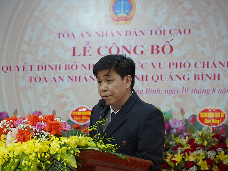 Ông Võ Bá Lưu phát biểu nhận nhiệm vụ