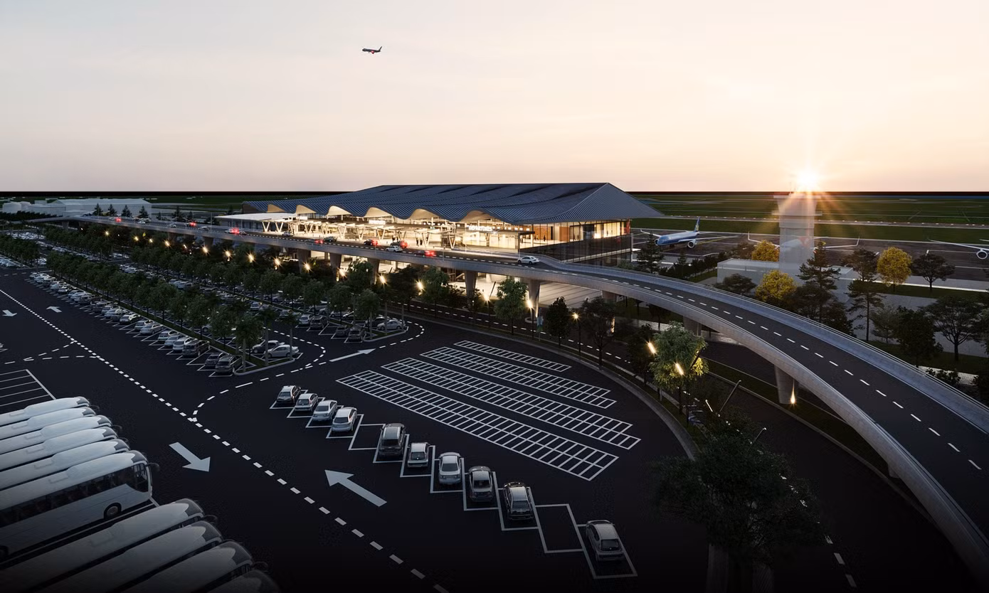 Phối cảnh sân bay Đồng Hới trong anh chiều tà. Phối cảnh sân bay Đồng Hới trong anh chiều tà.