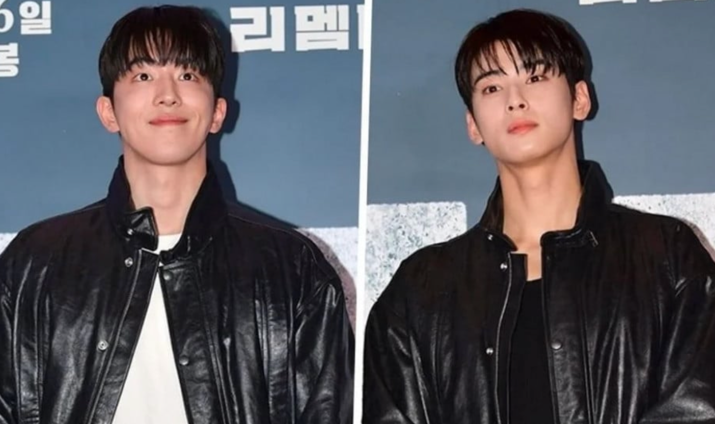 Không hẹn mà cả hai 'nam thần' đều cùng diện chung một mẫu áo.