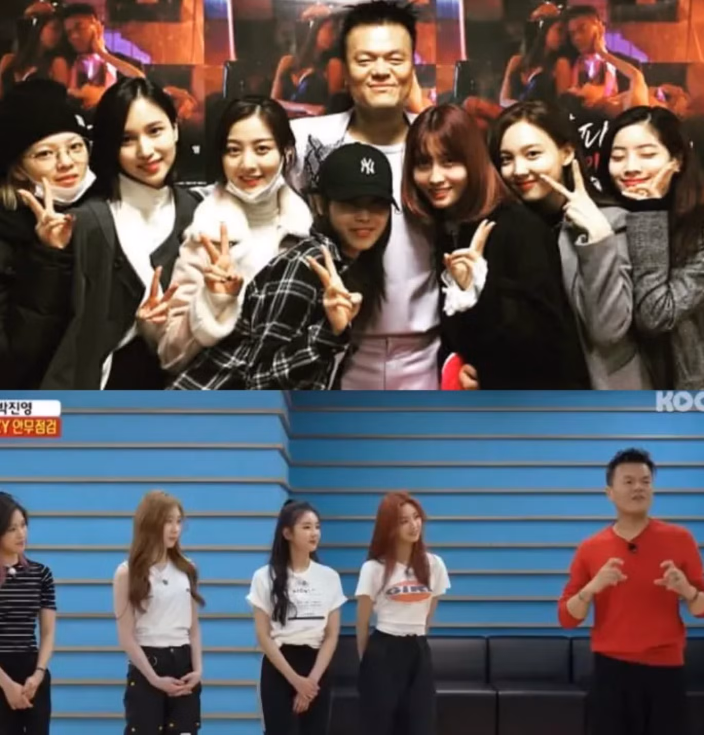 Park Jin Young liên tục xuất hiện cùng TWICE và ITZY khi nhóm mới ra mắt.