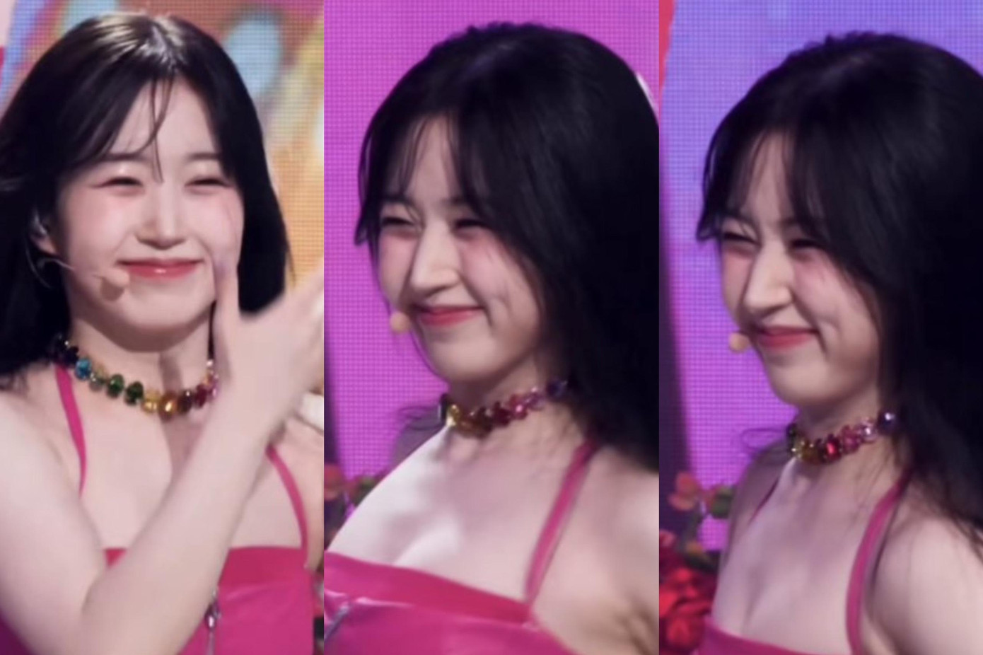 Haewon bị chê cố tình cười "giả trân" trên sân khấu.