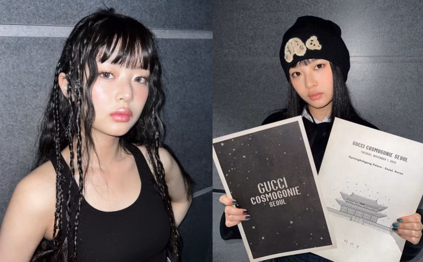 Hình ảnh Hanni trong bài đăng tuyên "Đại sứ thương hiệu của Gucci" một tháng trước.