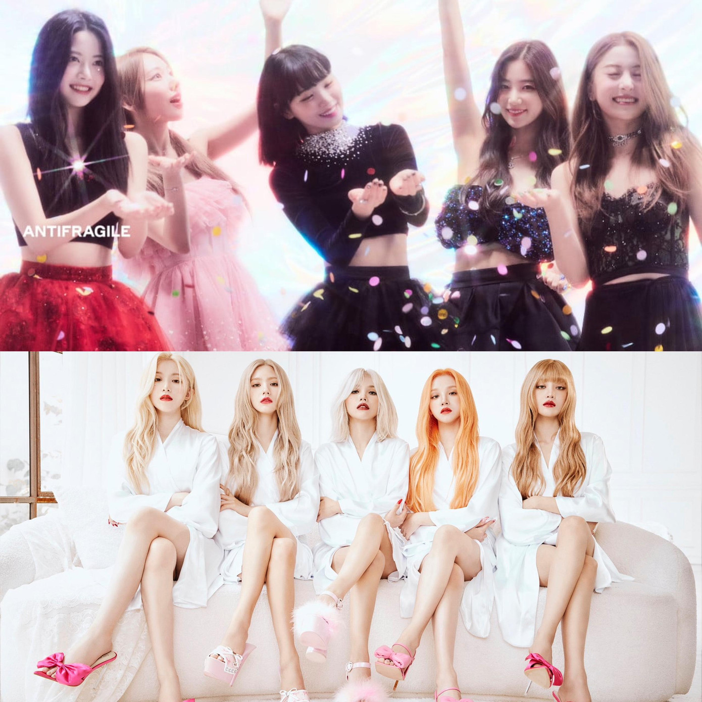 LE SSERAFIM "xu cà na" khi chạm trán đối thủ quá mạnh là (G)I-DLE. LE SSERAFIM "xu cà na" khi chạm trán đối thủ quá mạnh là (G)I-DLE.