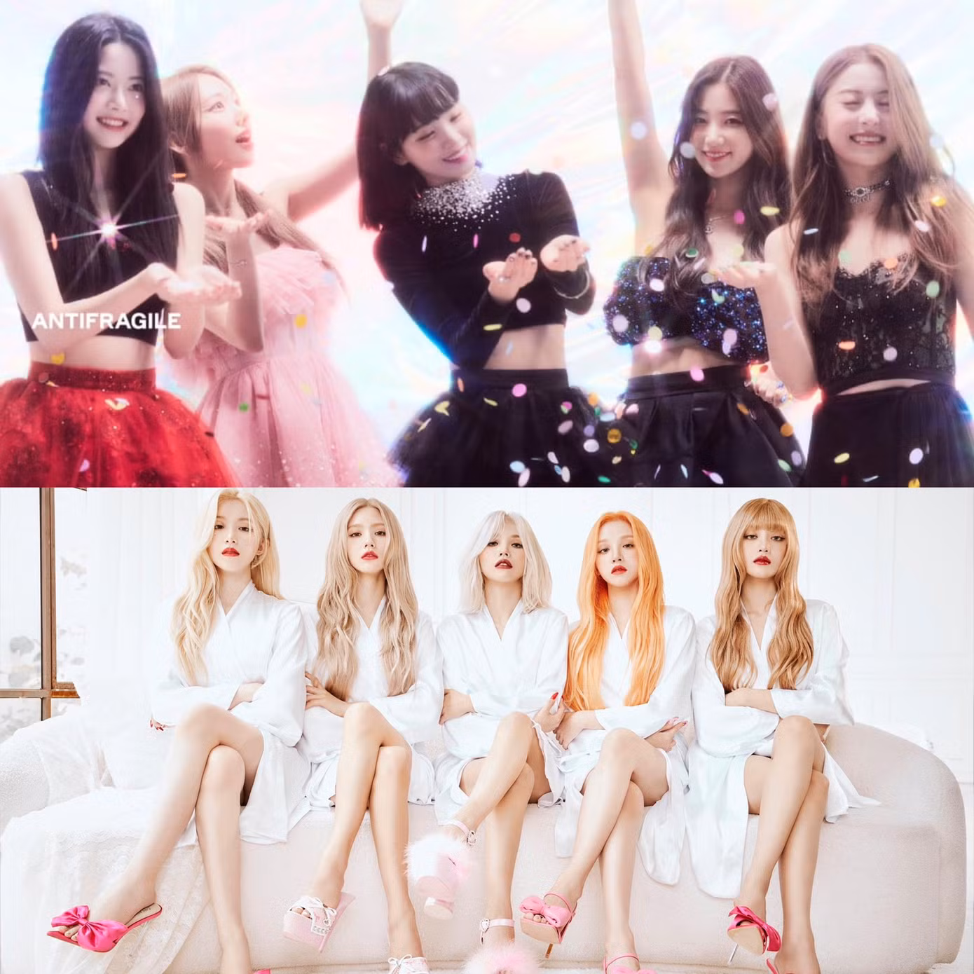 LE SSERAFIM "xu cà na" khi chạm trán đối thủ quá mạnh là (G)I-DLE. LE SSERAFIM "xu cà na" khi chạm trán đối thủ quá mạnh là (G)I-DLE.