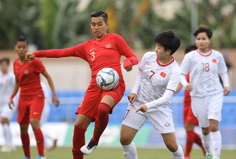 Thắng Indonesia 6-0, tuyển nữ Việt Nam vào bán kết SEA Games 30 ảnh 8